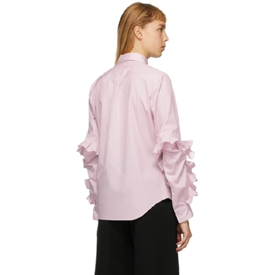 Shop Comme Des Garçons Comme Des Garçons Comme Des Garcons Comme Des Garcons Pink Broad Double Ruffle Shirt In 2 Pink