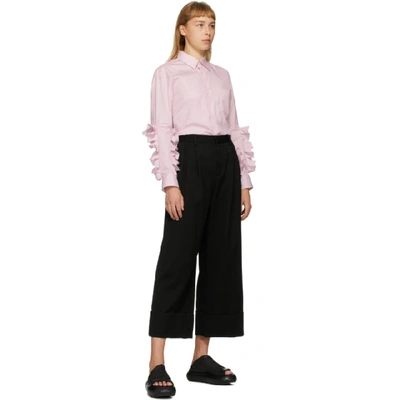 Shop Comme Des Garçons Comme Des Garçons Comme Des Garcons Comme Des Garcons Pink Broad Double Ruffle Shirt In 2 Pink