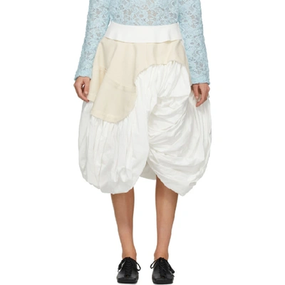 Shop Comme Des Garçons Comme Des Garcons White Cloth Skirt In 1 White Off