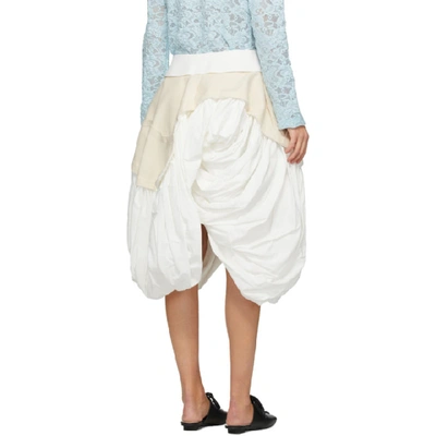 Shop Comme Des Garçons Comme Des Garcons White Cloth Skirt In 1 White Off