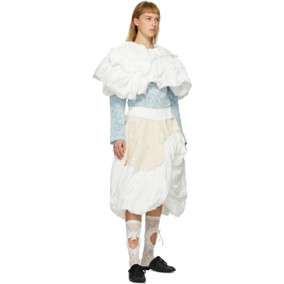 Shop Comme Des Garçons Comme Des Garcons White Cloth Skirt In 1 White Off