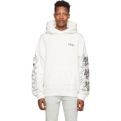 Shop Amiri Off-white Grateful Dead Bear Hoodie In Ivo