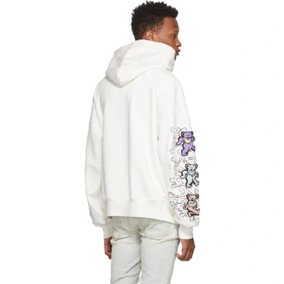 Shop Amiri Off-white Grateful Dead Bear Hoodie In Ivo