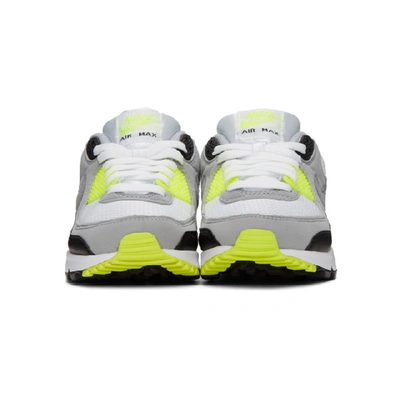 Shop Nike White And Grey Air Max 90 Sneakers In 103volt
