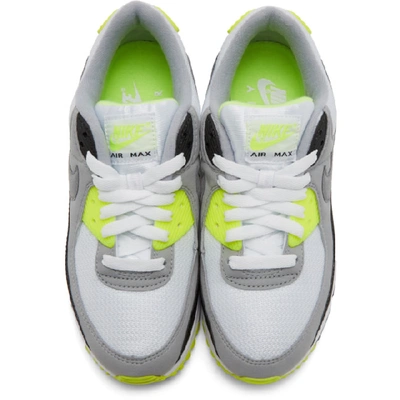 Shop Nike White And Grey Air Max 90 Sneakers In 103volt