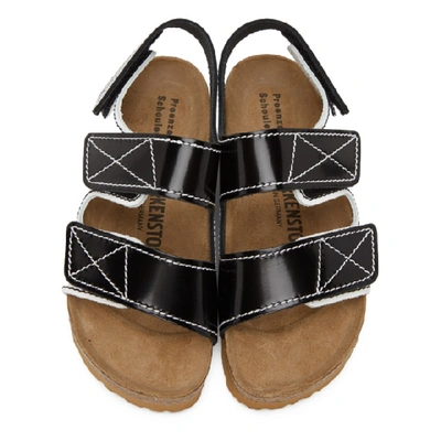 Shop Proenza Schouler Black And White Birkenstock Edition Milano Sandals In Blk/wht