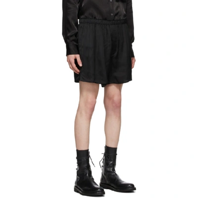 Shop Ann Demeulemeester Black Boxer Shorts In Merel Black