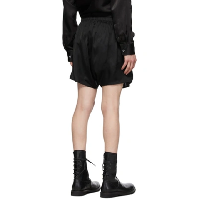 Shop Ann Demeulemeester Black Boxer Shorts In Merel Black