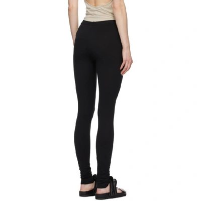 Shop Rick Owens Lilies Black Plain Leggings In 09 Black