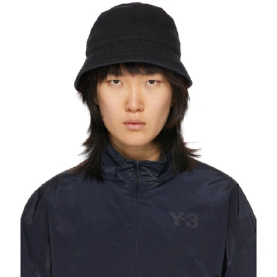 Y-3 黑色徽标渔夫帽