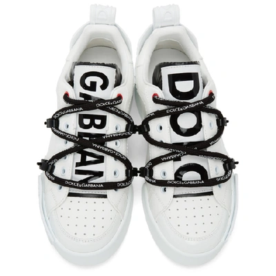 Shop Dolce & Gabbana Dolce And Gabbana White Insert Portofino Sneakers In 89697biancn