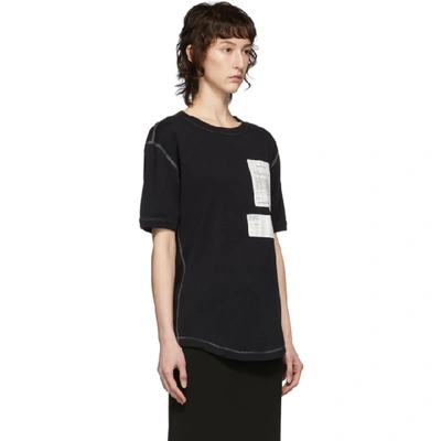 Shop Helmut Lang Black Patches T-shirt