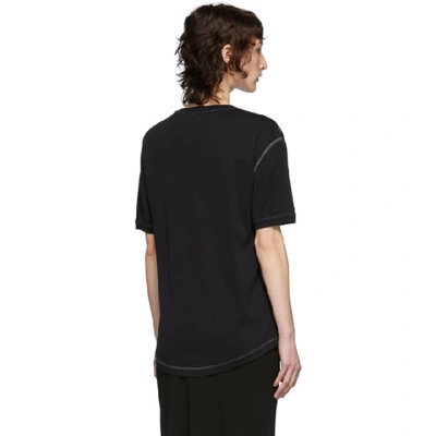 Shop Helmut Lang Black Patches T-shirt