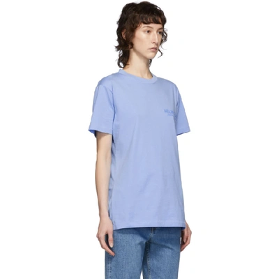 Shop Helmut Lang Blue Standard Monogram T-shirt In Pale Sapphi