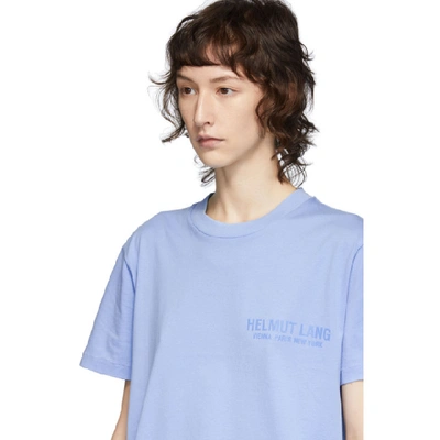 Shop Helmut Lang Blue Standard Monogram T-shirt In Pale Sapphi