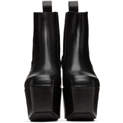 Shop Rick Owens Black Transparent Heel Kiss Boots In 09107 Black