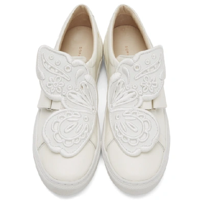 Shop Sophia Webster White Butterfly Sneakers