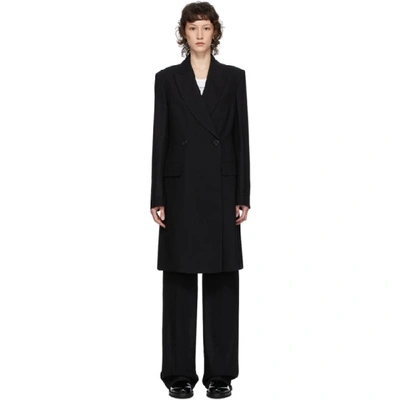 Shop Ann Demeulemeester Black Lightlaine Coat In 099 Black