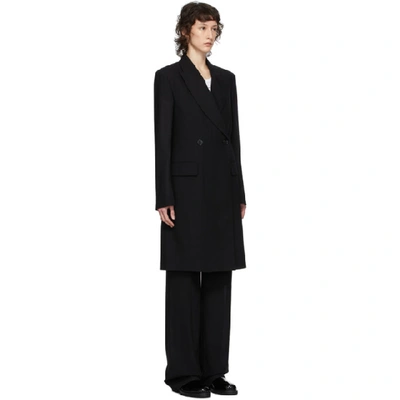 Shop Ann Demeulemeester Black Lightlaine Coat In 099 Black