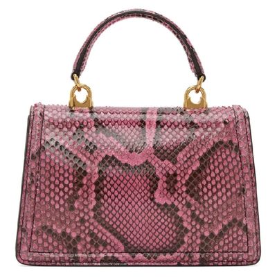 Shop Dolce & Gabbana Dolce And Gabbana Pink And Black Small Devotion Bag In 80422 Fusch