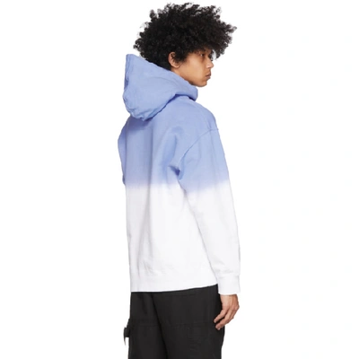 Shop Kenzo Blue And White Gradient Tiger Hoodie In 65 Lavender