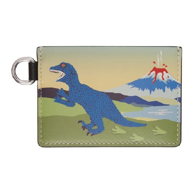 Shop Ps By Paul Smith Multicolor Dino Card Holder In 30 Green