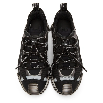 Shop Dolce & Gabbana Dolce And Gabbana Silver And Black Ns1 Sneakers In 8b808argner