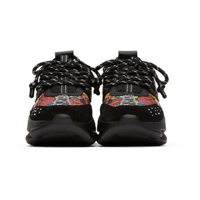 VERSACE SSENSE 独家发售黑色 CHAIN REACTION 印花运动鞋