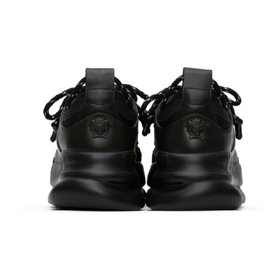 Shop Versace Ssense Exclusive Black Printed Chain Reaction Sneakers In D41dm Black