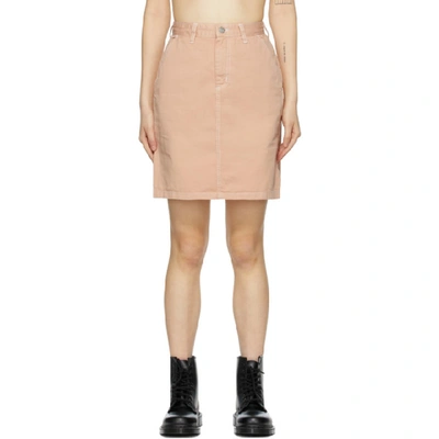 Shop Carhartt Work In Progress Pink Armanda Miniskirt In Powdery