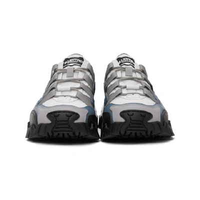 Shop Valentino White And Blue  Garavani Climbers Sneakers In Lt5 Bianco/