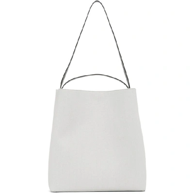 Shop Aesther Ekme White Canvas Square Sac Tote In 139 White