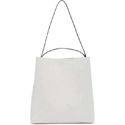 Shop Aesther Ekme White Canvas Square Sac Tote In 139 White