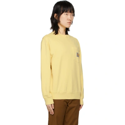 Shop Carhartt Work In Progress Yellow Pocket Sweatshirt In Fresco