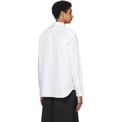 Shop Comme Des Garçons Homme Deux Comme Des Garcons Homme Plus White And Pink Striped Shirt In 2 Wht/b