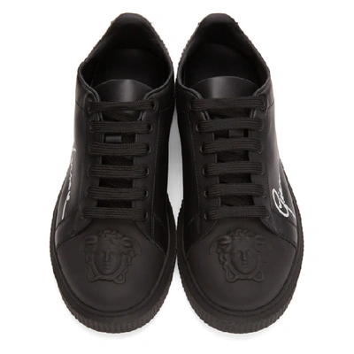 Shop Versace Black Signature Nyx Sneakers In D41 Black