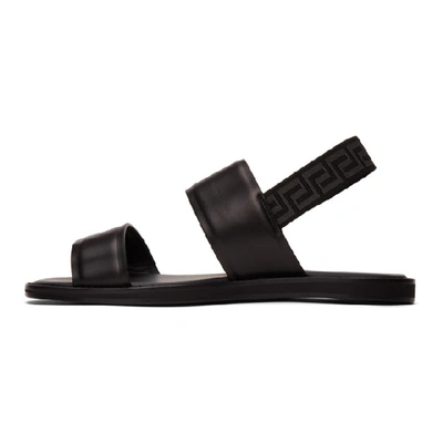 Shop Versace Black Medusa Stud Sandals In D41oh Black