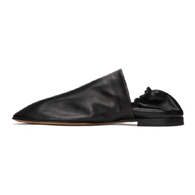 Shop Bottega Veneta Black Paper Leather Loafers In 1000 Black