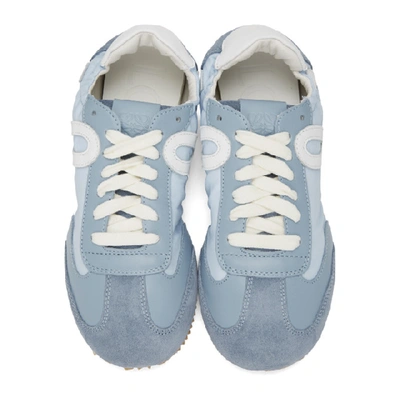 Shop Loewe Blue And White Ballet Runner Sneakers In 5140 L Blue