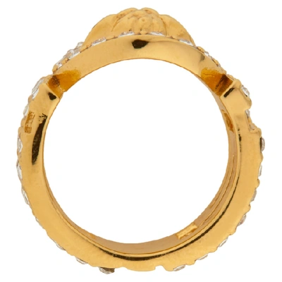 Shop Versace Gold Icon Medusa Ring In D01o Gold