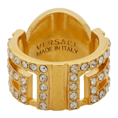 Shop Versace Gold Icon Medusa Ring In D01o Gold