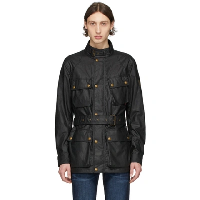 Shop Belstaff Black Trialmaster Jacket In 90000 Black