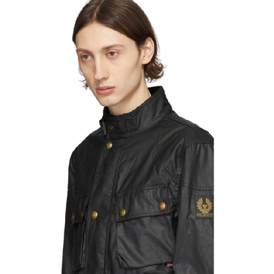 Shop Belstaff Black Trialmaster Jacket In 90000 Black