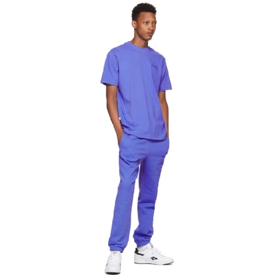 Shop Aimé Leon Dore Aime Leon Dore Blue French Logo Lounge Pants In Amp Blue