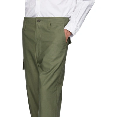 Shop Junya Watanabe Green Military Cargo Pants In 1 Green