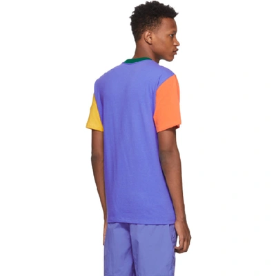 Shop Aimé Leon Dore Aime Leon Dore Blue Colorblock T-shirt In Amp Blue