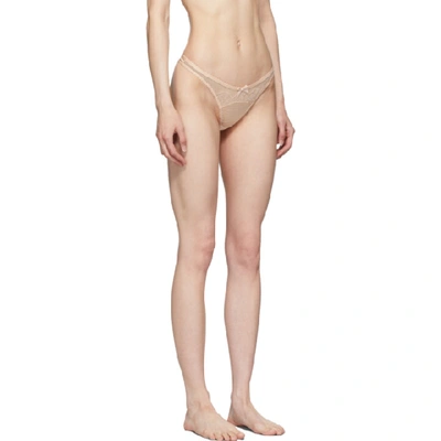 Shop Agent Provocateur Pink Helene Thong In Peach