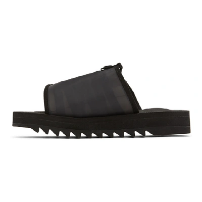 Shop Fumito Ganryu Black Suicoke Edition Silicon Slip-on Sandals