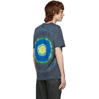 Shop Versace Green And Multicolor Tie-dye Medusa T-shirt In A7519 Verde