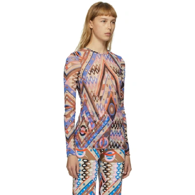 Shop Emilio Pucci Multicolor Vivara Baby Print Long Sleeve T-shirt In 005 Multi